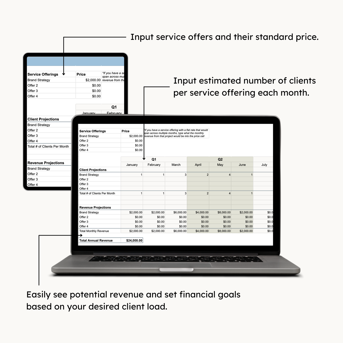 Client Projections & Revenue Planner