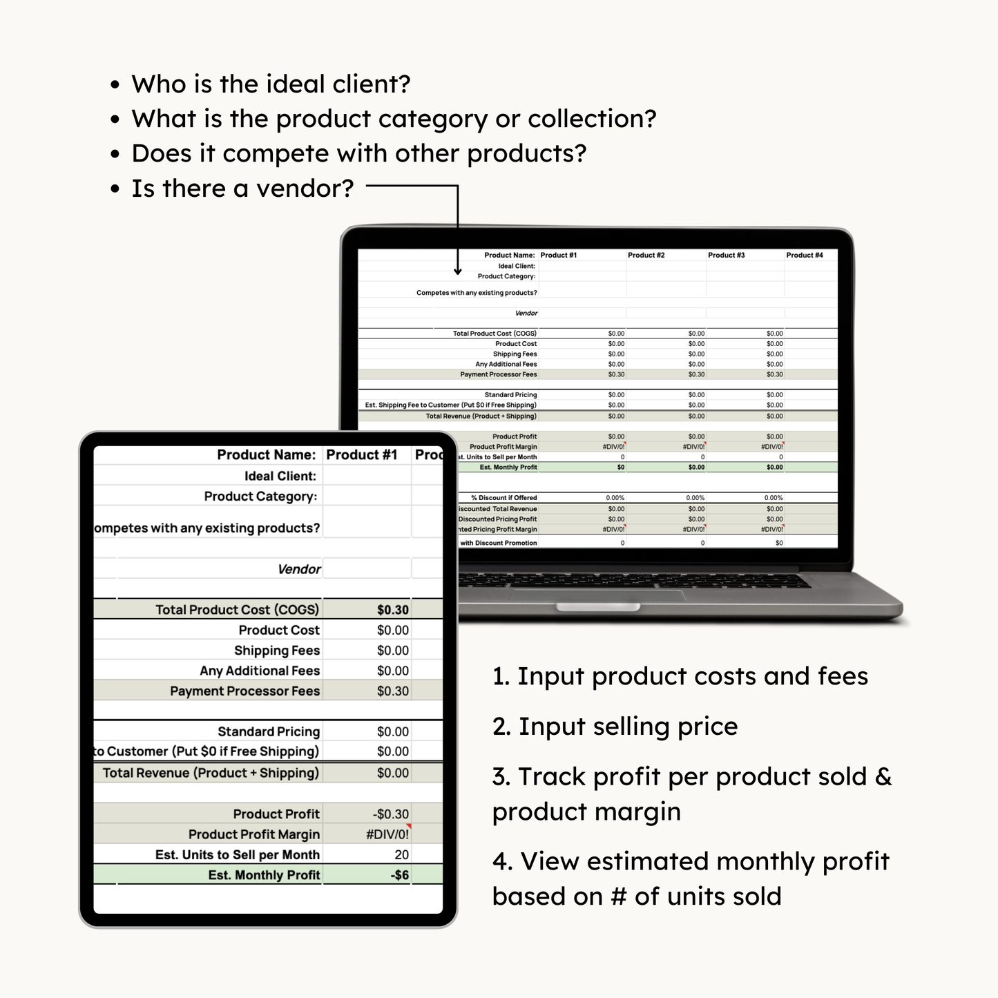 Product Profitability Planner