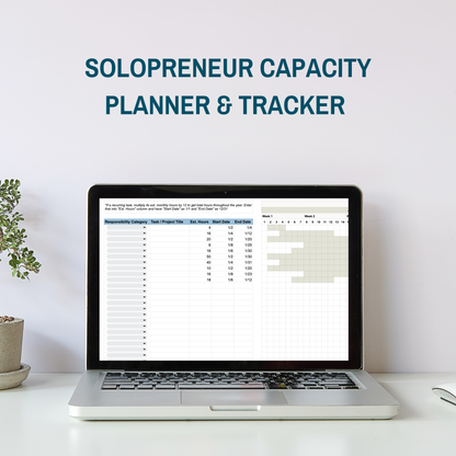 Solopreneur Capacity Planner & Tracker